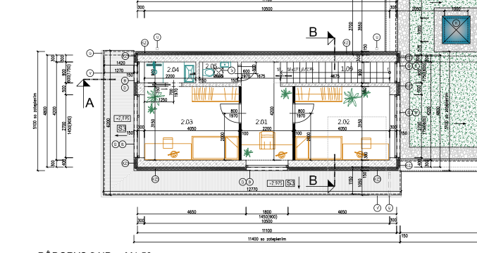 Podrobný architektonický projekt rodinného domu pre stavebné povolenie na pozemku
